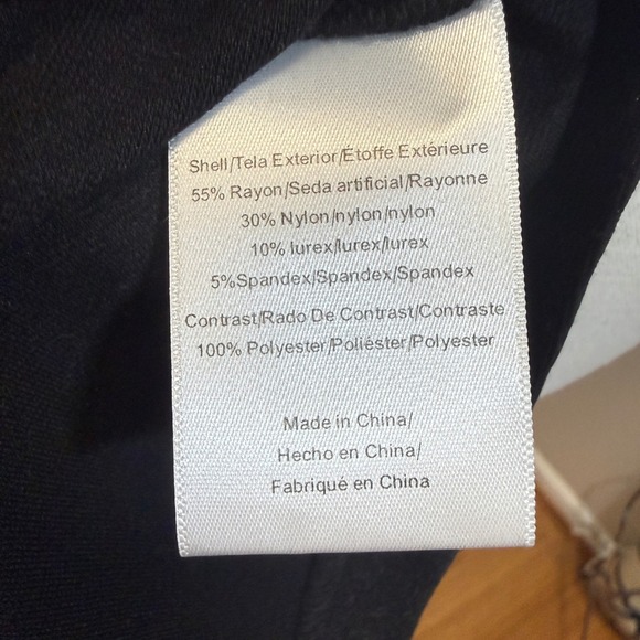 ModCloth Shift Dress Women XL Black NEW Polka Dot Sheer Puff Sleeve Shimmer - Picture 9 of 9